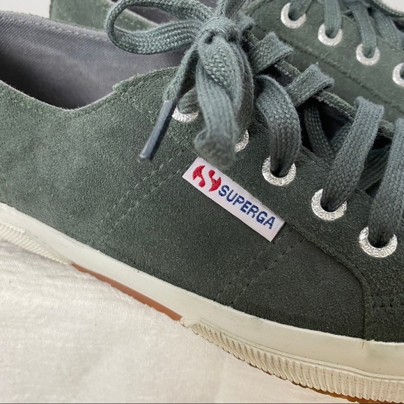 SUPERGA Suecotw 2750 Suede Sneaker Gray 6.5 - Picture 4 of 10